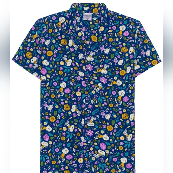 Men's Peanuts Short Sleeves Woven Shirt Size XL - Picture 2 of 14